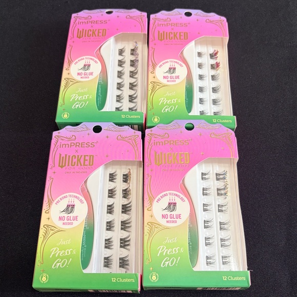 4 Sets imPRESS Wicked Press On Lashes Clusters New - Picture 2 of 16